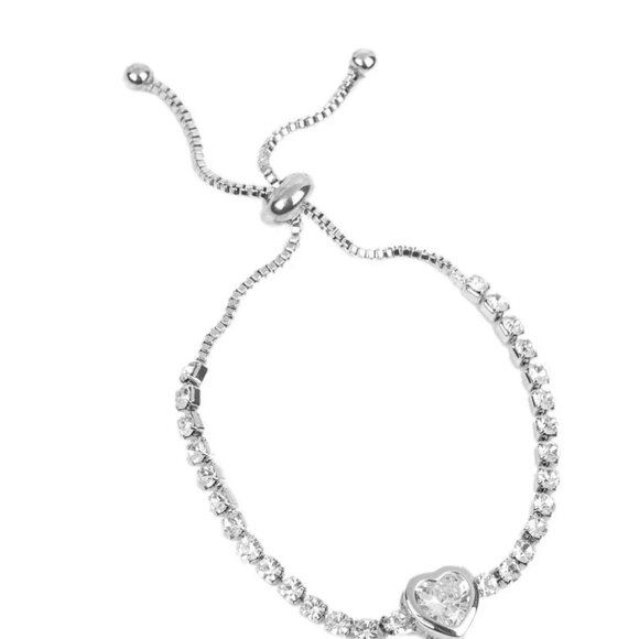 Paparazzi Jewelry Accessories - Mirrored Love - White Bracelet - Vintage - Picture 4 of 4